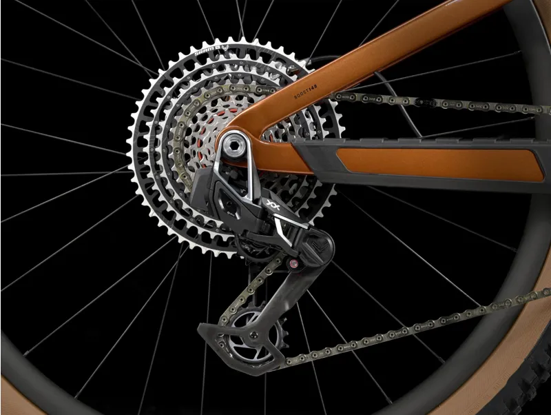 Trek Top Fuel 9.9 XX AXS Full Suspension Carbon Mountain Bike 2025 in Pennyflake-4